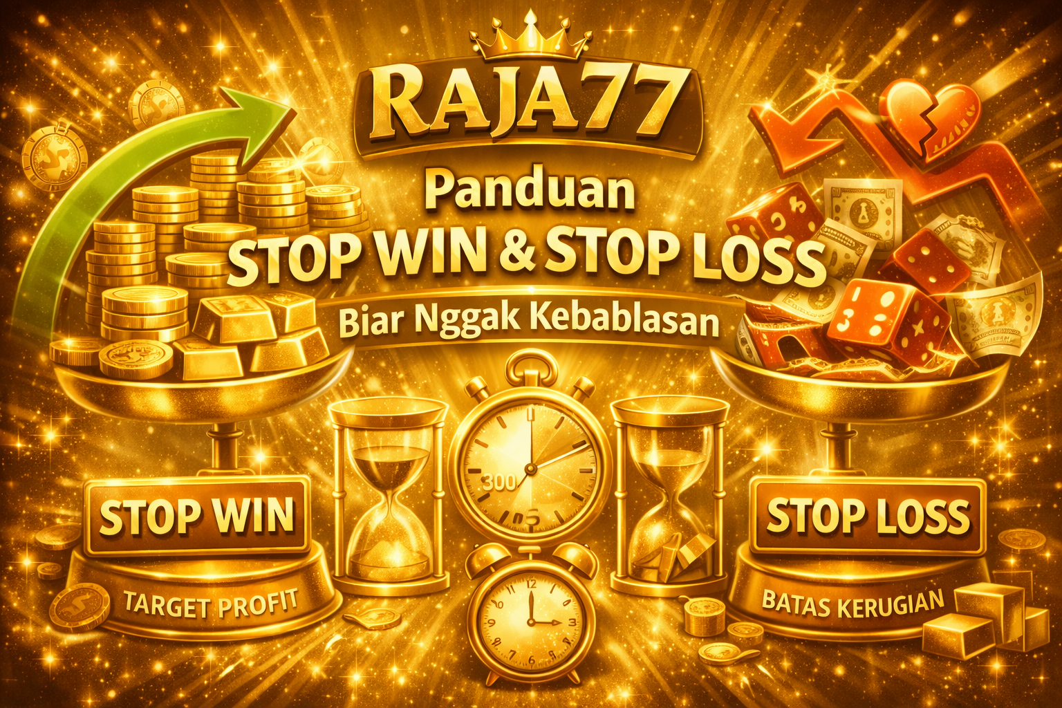 RAJA77: Panduan Stop Win & Stop Loss Biar Nggak Kebablasan